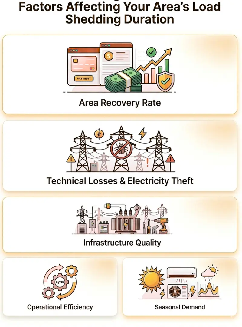 factor affecting your area load shedding