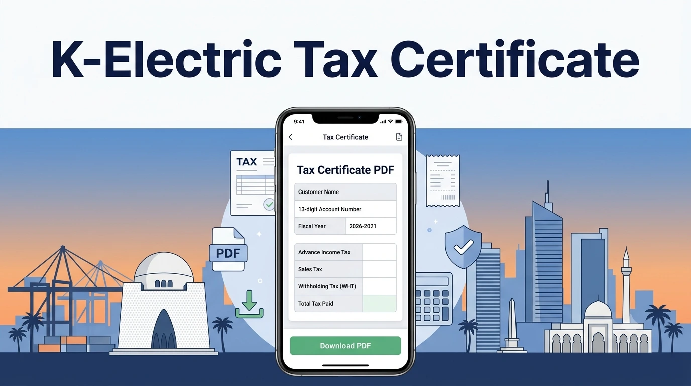 k-electric tax certifcate