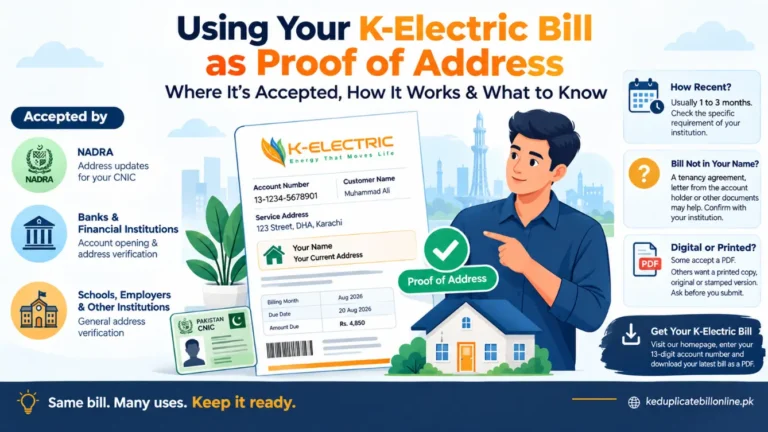 K Electric bill as proof of address 1 K-Electric bill as proof of address