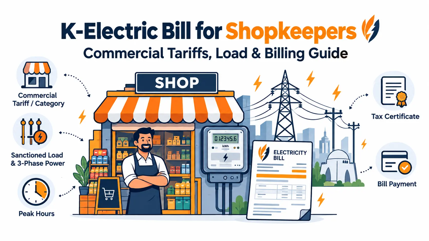 K-Electric bill guide for the shopkeepers and small business